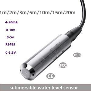 수위 센서 0-10V 트랜스미터 5m 10m 30m 액체 레벨 0-3.3V RS485 자동