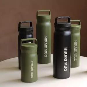 캠핑 보온 야외용 스텐 손잡이 보냉병 등산 보온 텀블러 미니 병 대용량