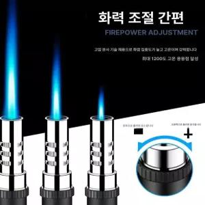 고온 토치 라이터 점화기 캠핑 점화 가스 충전 소토라이터 미니