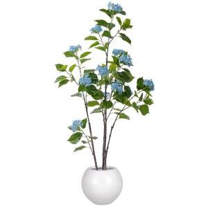 mtsyxym (파란색, 풍경, 오피스용. 라일락, 나무, 분재 h200cm) 시뮬레이션 꽃이 가지와 인공 키 큰 홈 식물 실내 웅장한 녹지 식물, 있는