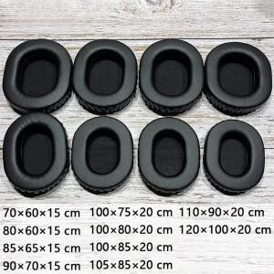범용 타원형 교체 이어 패드 소프트 PU 메모리 폼 쿠션 귀마개 커버 컵 헤드폰 수리 부품