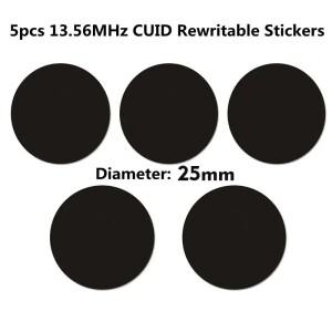 IC CUID 안드로이드 앱 MCT 수정 13.56MHz 변경 가능 1K S50 태그 카드 접착 스티커  Keyfobs 블록 0 쓰기
