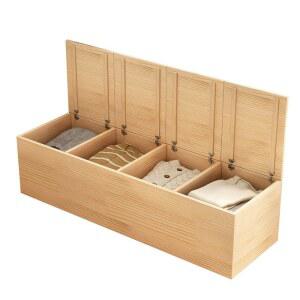 원목칼라박스 공간박스 인테리어 수납함 정리함 박스 40x40x40cm 연출 30cm