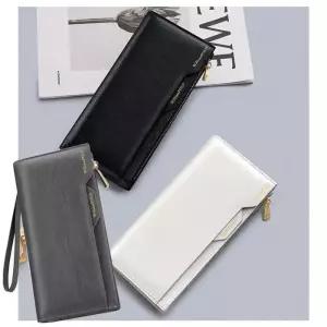 [룽스] 왁스 소가죽 윌리엄폴로 여성 장지갑