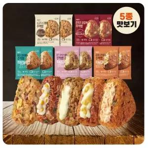 애슐리 주먹밥 5종 맛보기 10개입(김치2+참치2+갈릭2+소고기계란2+콘치즈닭갈비2)