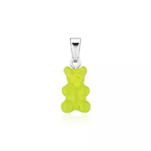 크리스탈헤이즈 노스텔지아 베어 클래식 라임 실버 펜던트 참