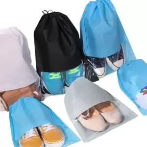 다용도 부직포 주머니 신발 가방 더스트백 휴대용 실내화 슬리퍼 보관 파우치 슈즈백 3개