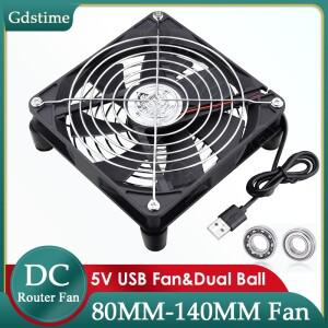 Gdstime 80mm 120mm USB 팬 Xbox DVR 플레이스테이션 라우터 TV 수신기 컴퓨터 캐비닛 쿨러용 5V 휴대용 냉