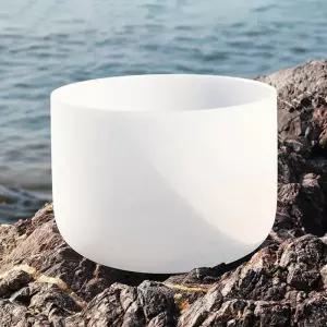 싱잉볼 크리스탈 9인치 노래 그릇 432Hz 요가 명상 소리 전문 치유 악기 네팔 차크라 석영