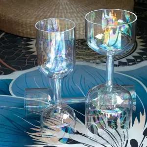 싱잉볼 투명 핸드 크리스탈 노래 그릇 더블 헤드 대형 사운드 볼 요가 명상 쿼츠 테라리움 10인치 1215인치