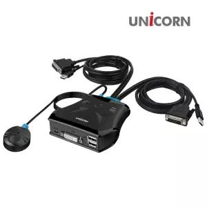 KVM-200DVI 2대1 DVI KVM 스위치 케이블연결형