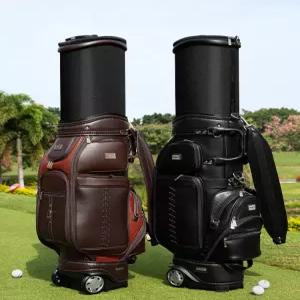 가죽 캐디백 골프가방 클럽백 통가죽 고급형 남성 하드쉘