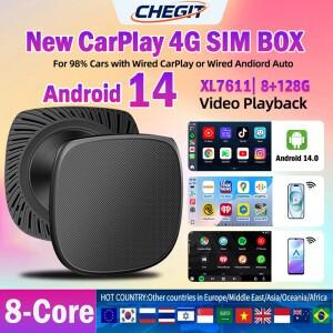 2025 안드로이드 14 5 in 1 신형 카플레이 AI 박스 무선 오토 어댑터 8코어 폭스바겐 호환 토요타 닛산 호