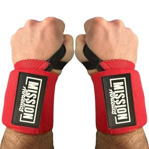 Mission Athletics 역도용 손목 보호대 - 엄지 고리가 있는 역도를 위한 45.7cm(18인치) 프리미엄 품질 손목 스트랩, 웨이트, 컬 및 딥 리프팅, 벤치 프레스, 파워리프팅 및 웨이트 트레이닝을 위한 최고의 체육관