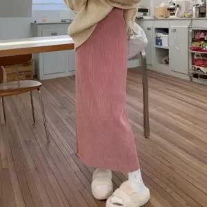 여성 세골지 일자핏 롱스커트 겨울 가을 밴딩 3컬러