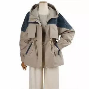 [하프클럽/쉬즈나인]디오 후디 청배색 스트링 야상