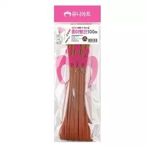 [하프클럽/알티피아]종이철사 100m 브라운 빵끈 선물패킹 끈