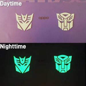 차량 야광 자동차 스티커 변압기 Autobots 연료 탱크 캡 트렁크 범퍼 오토바이 헬멧 노트북 전화 D50에 대