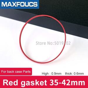 레드 가스켓 0.6mm 두께 35-42mm O 링은 TISSOT 1853 Lelode Seastar PRX 수리 시계 예비 부품 1pcs 용 케