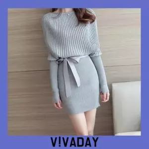 후드티 니트원피스 니트리본치마 니트의류 VID WFLPSXR