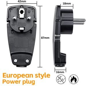 유럽 스타일 플러그 어댑터 초미니 은폐 전원 접촉 각도 유로 AC 콘센트 재배선 가능 Schuko 전기 소켓