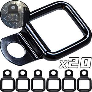 차량 플라스틱 5-20개 D형 풀 훅 타이 다운 앵커 링 철제 스테인리스 스틸 화물 고정 (트럭 트레일러 RV 보