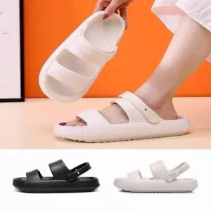 슬리퍼 샌들 휴양지 커플 푹신한 겸용 여름 남녀 공용 WFLPTVP