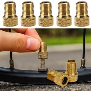 2-20개 프레스타에서 슈레더 밸브 어댑터로 변환기 자전거 펌프 연결용 황동 타이어 컨버터 공기 주입기