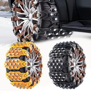 직물 스노우체인 SUV 세단 밴 모든 차량용 눈 체인 무손상 빠른 설치 겨울 타이어 얼음 견인 및 안전 운전