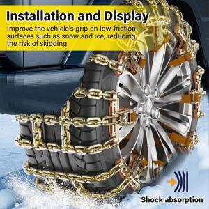 직물 스노우체인 타이어 스노우 체인 비상용 미끄럼 방지 자동차/SUV/트럭/픽업용 간편 조립 트랙션 휴대용