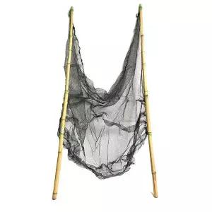 대나무 족대 1개 그물망 무게추 바구니 물고기 뜰채 뜰망 (WFKIE9X)