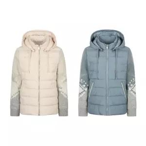 올포유 여성 니트패치 덕다운 패딩 점퍼 겨울 24FW (ALDJN9331)