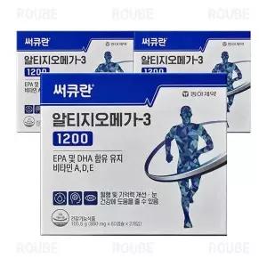 동아제약 써큐란 알티지 오메가-3 1200, 120캡슐, 3개