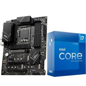 INDARL CPU 마더보드 인텔 코어 i7-12700K 12(8P+4E) 코어 최대 5.0GHz 잠금 해제 LGA 1700 데스크톱 프로세서와 통합 그래픽 및 MSI PRO Z790-P WiFi DDR5 Pro 시리즈 마더보드