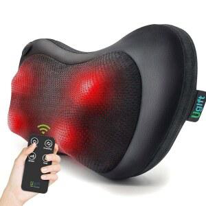리모컨이 있는 Ugift 백 마사지 베개 온열 및 시아츠 반죽으로 어깨 다리 발 몸 가정용 여성/남성용 사무실 선물