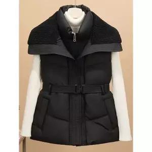 [하프클럽/]KARRA (77까지)와이드패딩베스트 벨트SET_A5W0830