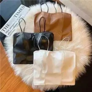 크롭티 홀터넥 셔링 코르셋 SL-1004755 WFLQAWU