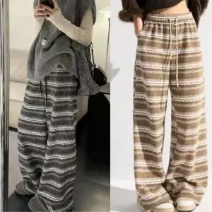 에스닉 포그 니트 스트라이프 퍼 팬츠 FSF-0005 WFLQQC6