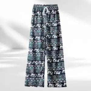 여성 휴가 냉감 쿨팬츠 태국 코끼리 와이드 바지용 WFLQP27