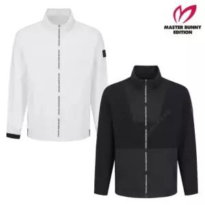 MASTER BUNNY 여성 메쉬 블록 로고 집업 후드 점퍼 411E1JP201