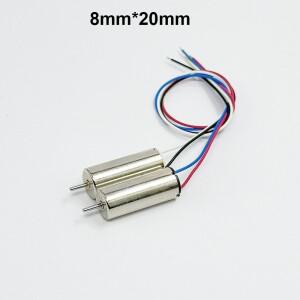 2PCS 0820 8mm x 20mm 미니 소형 코어리스 전동 3V 3.7V 고속  컵 엔진 DIY RC 드론 Quadcopter 항공기 장