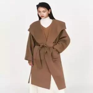 더엣지 theatg 메리노울 와이드 숄카라 코트