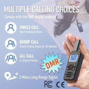 디지털 워키토키, 미니 DMR, 100% 호환 가능, 라디오, 단일 주파수 전송, 신규