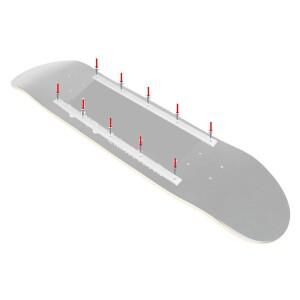 2x1 쌍 스케이트보드 레일 헤드 안티 범프 보호 고무 스트립 롱보드 부품