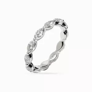 [한국금다이아몬드] 18K 1부 랩 다이아몬드 마퀴즈컷 풀 이터니티 반지