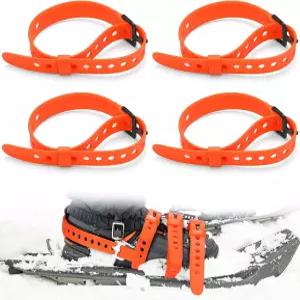 TOBWOLF 4팩 18인치 스노우슈즈 스트랩 키트 스키용 높은 가시성 스노보드 바인딩 조절 가능한 교체 스키