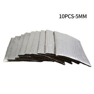 자동차 방음 매트 패드 풍절음 흡음재 10PCS 사운드 데드닝 댐핑 내화 알루미늄 외부 코팅 차음재 보닛 절연 250 180 5MM