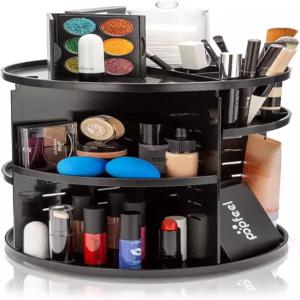 배니티 스토어 브러시 립스틱 및 기타 패션 액세서리 다용도 보관 솔루션을 위한 브룩스톤 360° 스핀