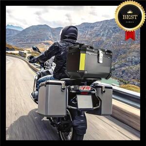 36L 대용량 오토바이 수납 박스. 여행용 알루미늄 트렁크, 베이스 플레이트와 등받이 포함