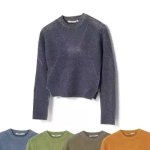 kiimuir (우먼) (5 COLOR) 슬림핏 투톤(two-tone) 니트